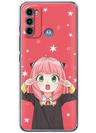 Чехол силиконовый с картинкой на motorola g60 (аниме, anime)
