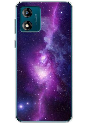 Чехол силиконовый с картинкой на motorola e13 (космос)