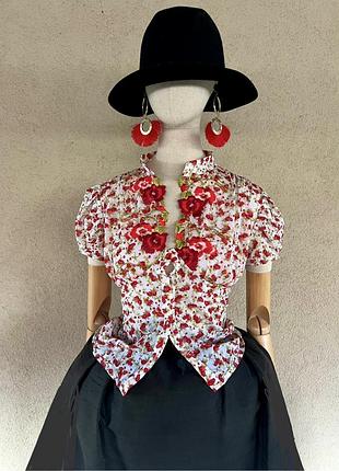 Винтаж,блуза с вышивкой,люкс бренд,etincelle couture