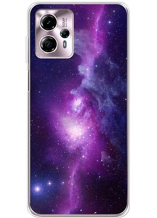 Чохол силіконовий з картинкою на motorola g13 (космос)