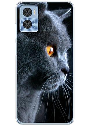 Чехол силиконовый с картинкой на motorola e22i (британский кот)