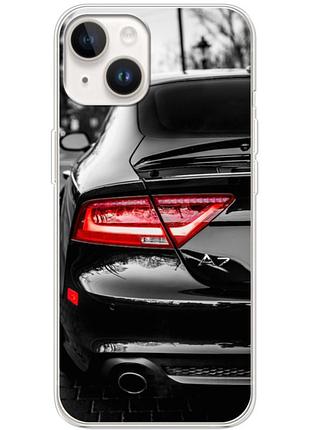 Чехол силиконовый с картинкой на iphone 15 plus (машина, audi a7)