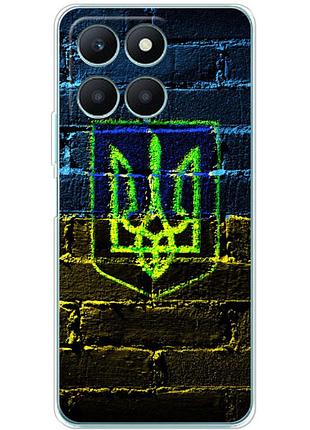 Чехол силиконовый с картинкой на huawei honor x6a (патриотический, герб украины)