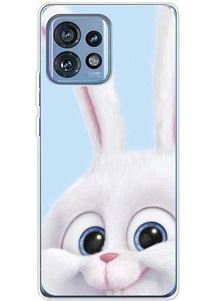 Чохол силіконовий з картинкою на motorola edge 40 pro (кролик сніжок)