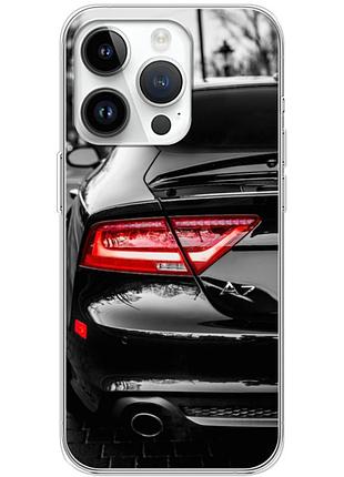Чехол силиконовый с картинкой на iphone 15 pro (машина, audi a7)
