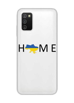 Прозрачный чехол на samsung galaxy a03s :: дом украина (патриотический принт 72)