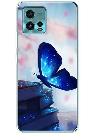 Чехол силиконовый с картинкой на motorola g72 (бабочка)