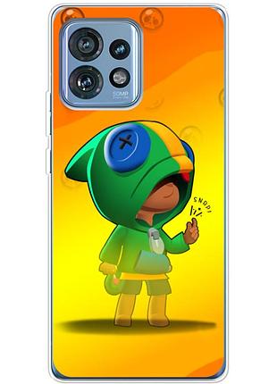 Чехол силиконовый с картинкой на motorola edge 40 pro (бравл старс, brawl stars)
