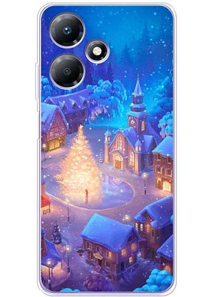Чехол силиконовый с картинкой на infinix hot 30 play (новогодний)