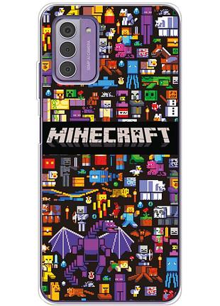 Чехол силиконовый с картинкой на nokia g42 (майнкрафт, minecraft)