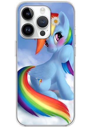 Чехол силиконовый с картинкой на iphone 15 pro (литл пони, my little pony)
