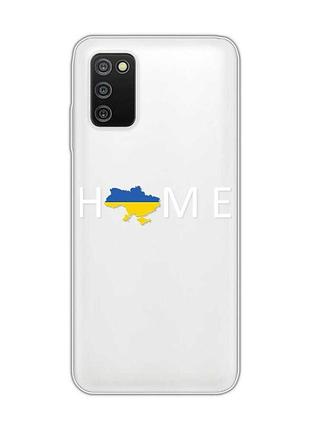 Прозрачный чехол на samsung galaxy a03s :: дом украина (патриотический принт 73)