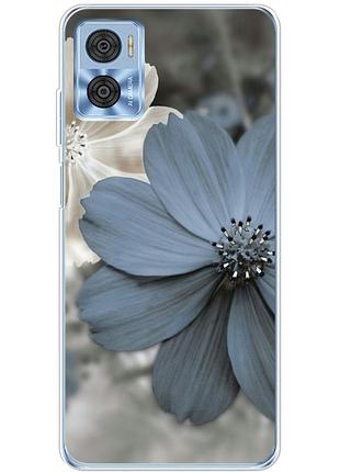 Чехол силиконовый с картинкой на motorola e22i (цветок гербера)