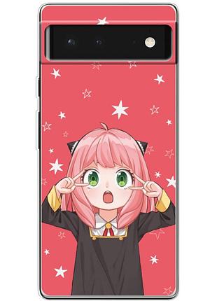 Чехол силиконовый с картинкой на google pixel 6 (аниме, anime)