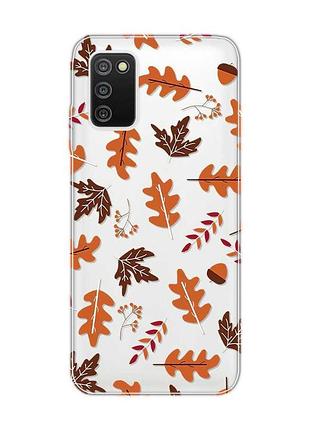 Прозрачный чехол на samsung galaxy a03s :: осень (принт 107)