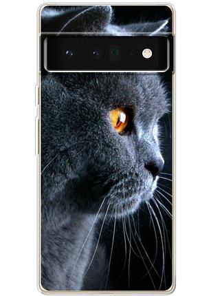 Чехол силиконовый с картинкой на google pixel 6 pro (британский кот)