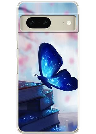 Чехол силиконовый с картинкой на google pixel 7 (бабочка)