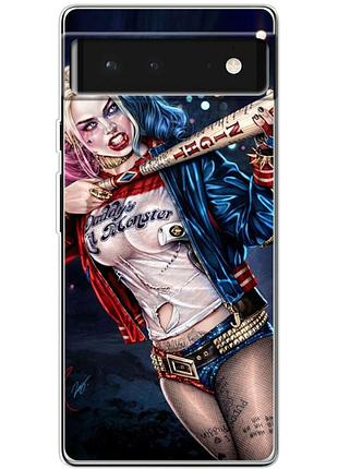 Чехол силиконовый с картинкой на google pixel 6 (харли квинн, harley quinn)