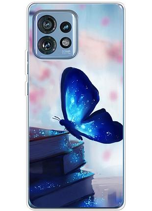 Чехол силиконовый с картинкой на motorola edge 40 pro (бабочка)