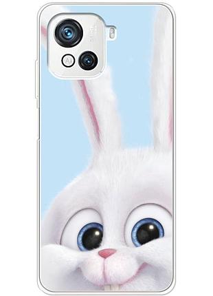 Чехол силиконовый с картинкой на blackview oscal c80 (кролик снежок)