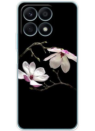 Чехол силиконовый с картинкой на huawei honor x8a (цветок, монголия)