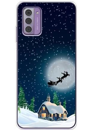 Чехол силиконовый с картинкой на nokia g42 (новогодний)