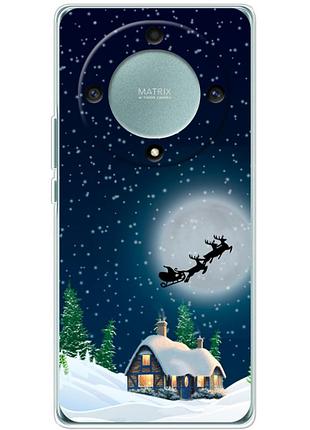 Чехол силиконовый с картинкой на huawei honor magic 5 lite 5g (новогодний)