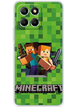 Чохол силіконовий з картинкою на huawei honor x6 (майнкрафт, minecraft)