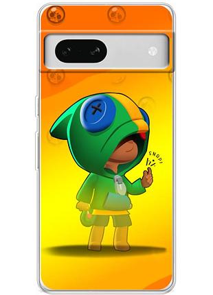 Чехол силиконовый с картинкой на google pixel 7a (бравл старс, brawl stars)