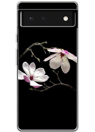 Чехол силиконовый с картинкой на google pixel 6 (цветок, монголия)