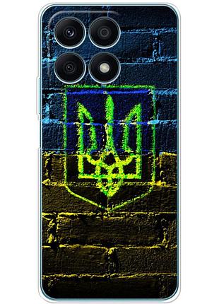 Чехол силиконовый с картинкой на huawei honor x8a (патриотический, герб украины)