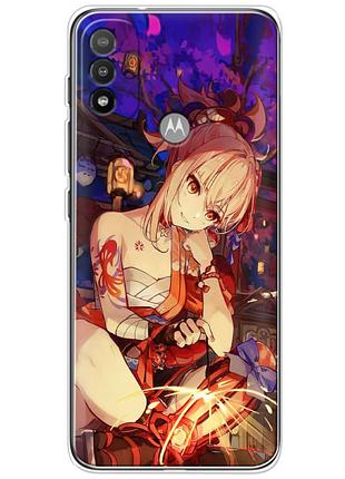Чохол силіконовий з картинкою на motorola e20 (аніме, anime)