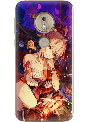 Чехол силиконовый с картинкой на motorola g7 play xt1952 (аниме, anime)