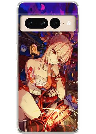 Чехол силиконовый с картинкой на google pixel 7 pro (аниме, anime)