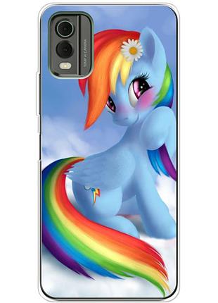 Чехол силиконовый с картинкой на nokia c32 (литл пони, my little pony)