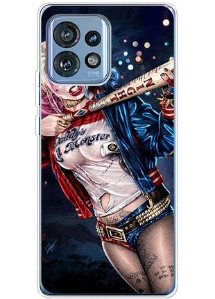 Чехол силиконовый с картинкой на motorola edge 40 pro (харли квинн, harley quinn)