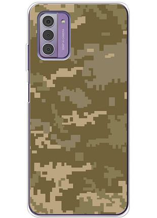 Чохол силіконовий з картинкою на nokia g42 (патріотичний, камуфляж піксель)