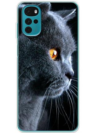 Чехол силиконовый с картинкой на motorola g22 (британский кот)