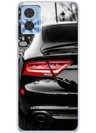 Чехол силиконовый с картинкой на motorola e22 (машина, audi a7)