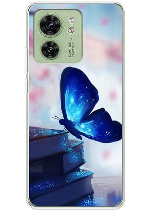 Чехол силиконовый с картинкой на motorola edge 40 (бабочка)