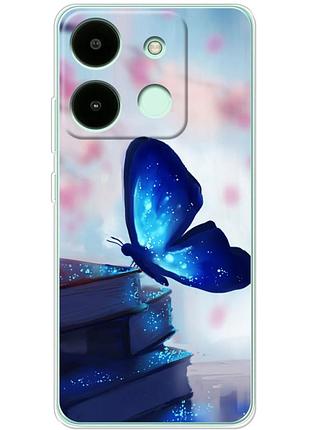 Чехол силиконовый с картинкой на infinix smart 7 (бабочка)