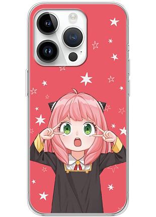 Чехол силиконовый с картинкой на iphone 15 pro (аниме, anime)