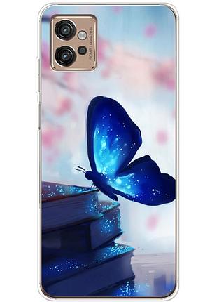 Чохол силіконовий з картинкою на motorola g32 (метелик)