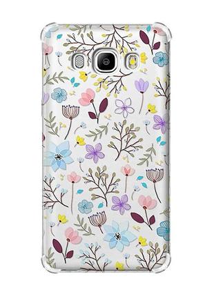 Чехол с утолщёнными углами на samsung galaxy j5(2016)/j510 :: цветочный фон (принт 267)