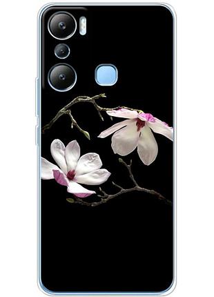 Чехол силиконовый с картинкой на infinix hot 20i (цветок, монголия)