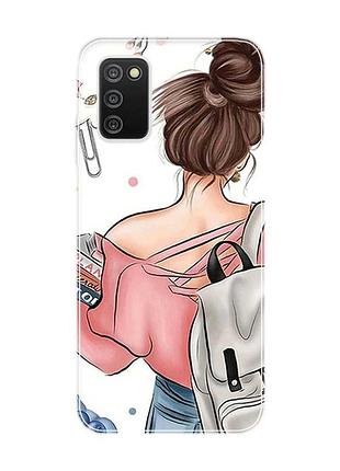 Чохол на samsung galaxy a03s :: дівчина з рюкзаком (принт 30)