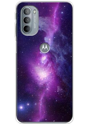 Чехол силиконовый с картинкой на motorola g31 (космос)
