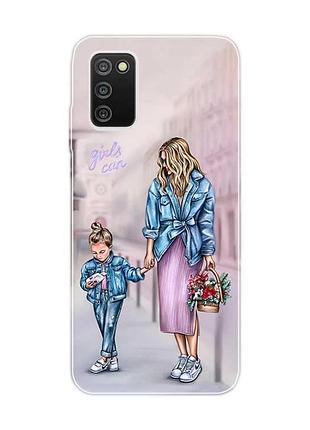 Чехол на samsung galaxy a03s :: мама и дочь (принт 56)