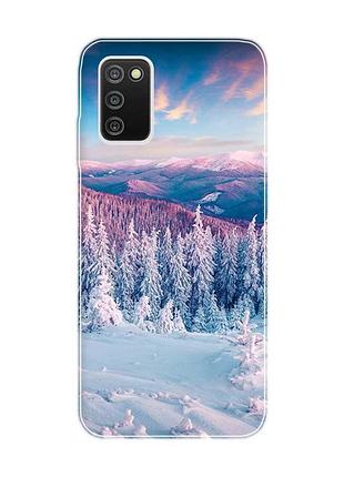 Чехол на samsung galaxy a03s :: зимние горы (принт 163)