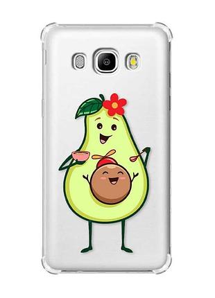 Чехол с утолщёнными углами на samsung galaxy j5(2016)/j510 :: малыш авокадо (принт 309)